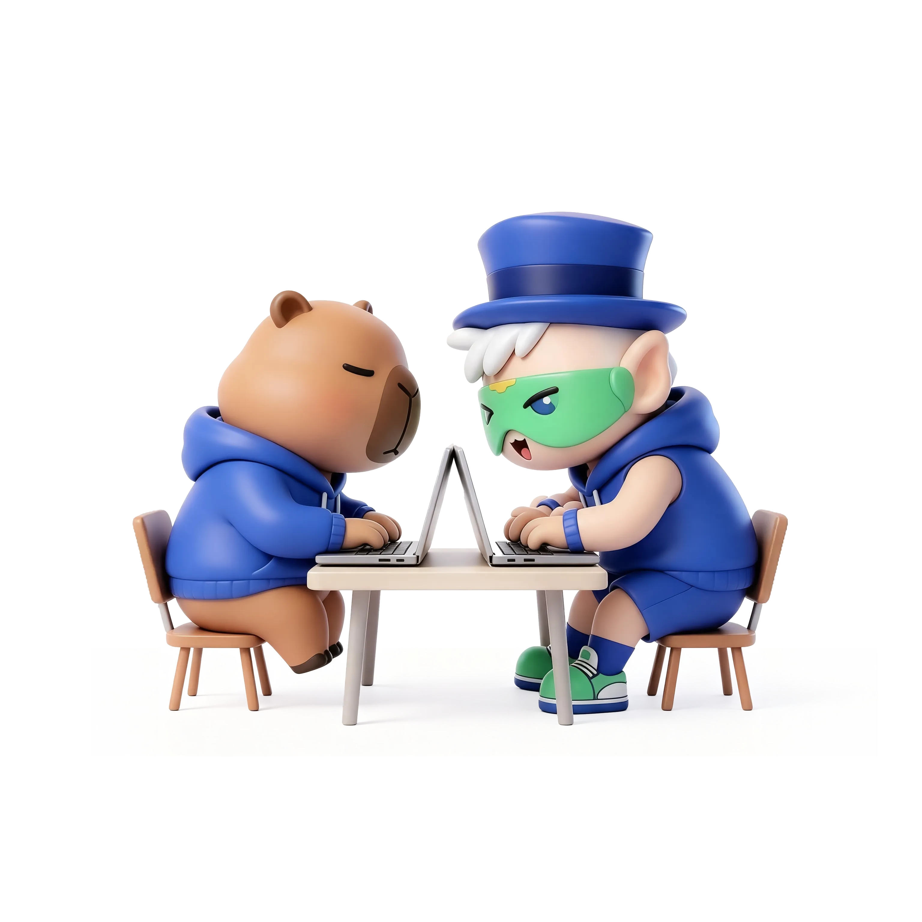 Futura School mascots CharChar and Htoo Char learning together