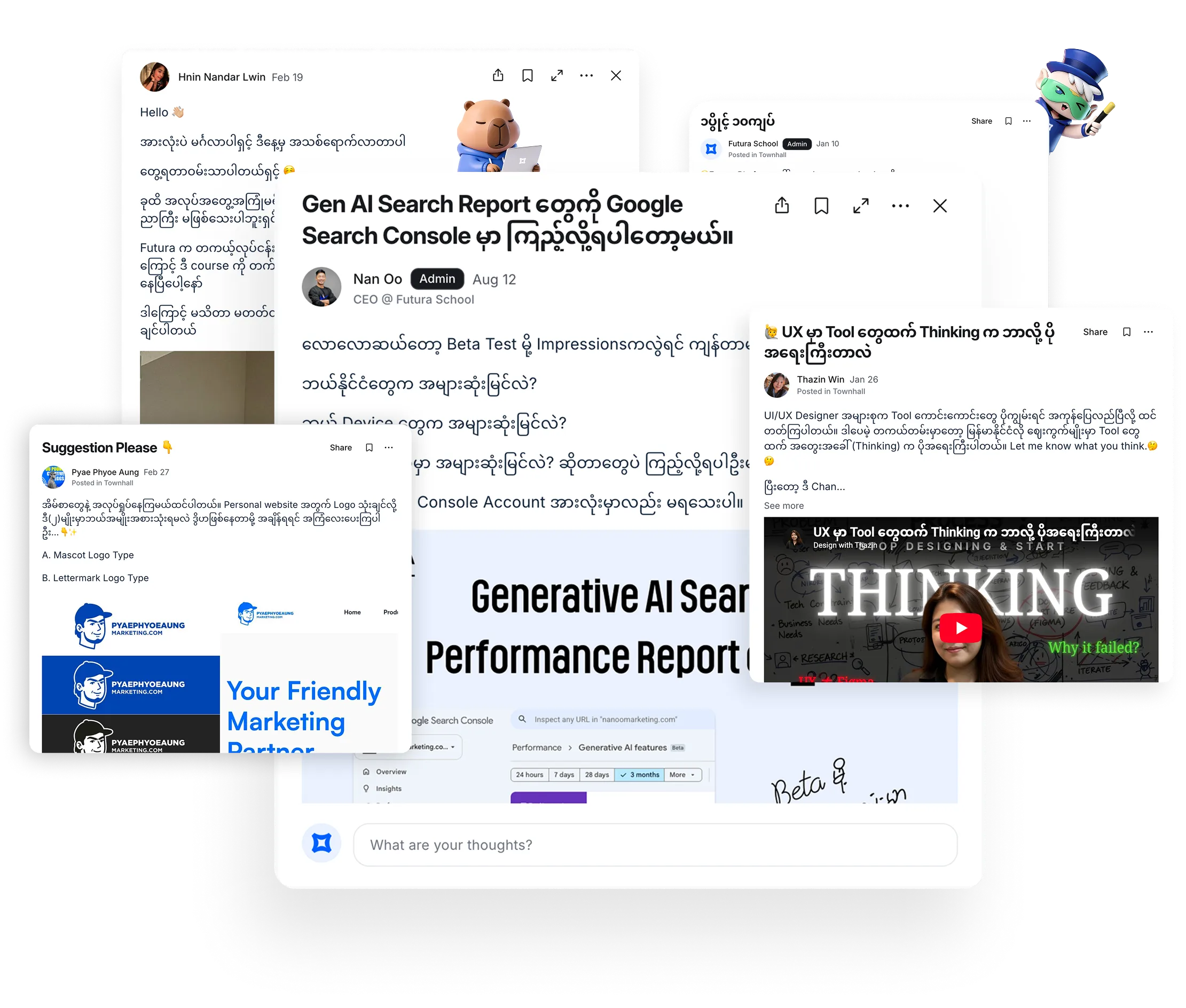 Posts and discussions from the Futura School community feed